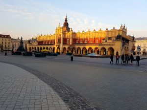 Mercato dei tessuti a Cracovia, Polonia