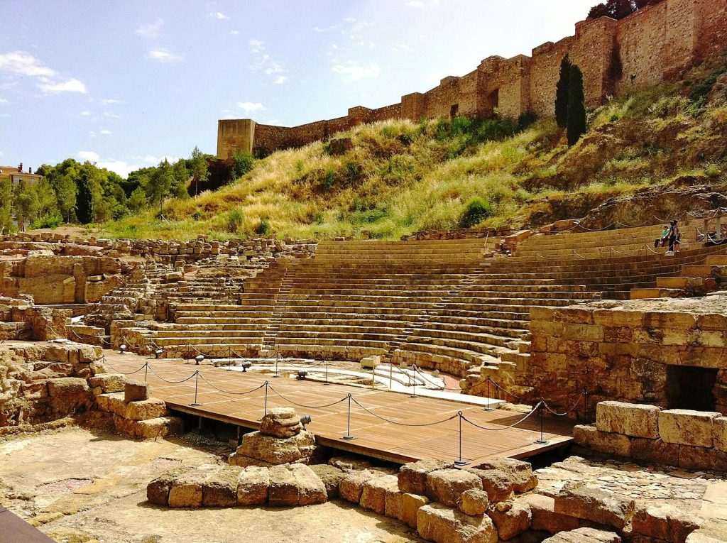 Teatro Romano a Malaga, Spagna