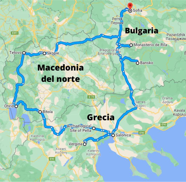 Itinerario Macedonia