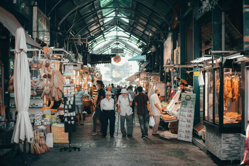 Mercato a Salonicco, Grecia